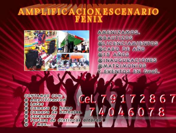 Amplificacion - tarima - escenario fenix 79172867