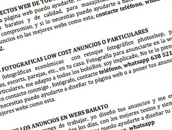 TE PONGO LOS ANUNCIOS EN WEBS BARATO