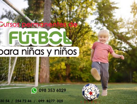 Curso de fútbol para niños y niñas