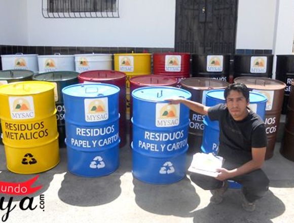 Cilindros de Metal para recoleccion de residuos