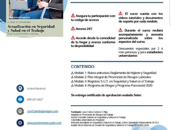 Curso E-learning de Actualización en SST