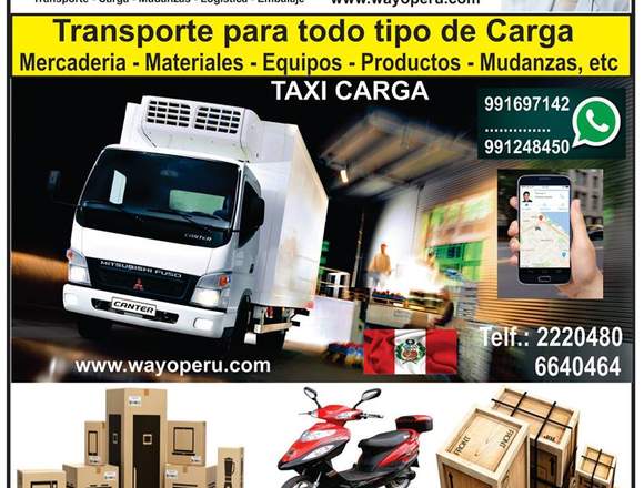 Taxi Carga,Transporte de Carga,Mudanza,Logística 