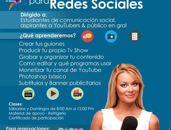 ¿TE GUSTARÍA  CREAR CONTENIDO PARA REDES SOCIALES?