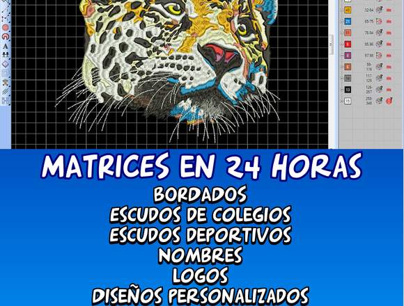 BORDADOS Y MATRICES EN 24 HORAS