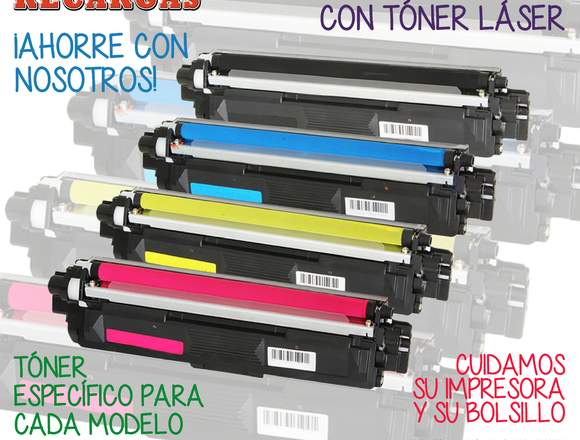 ¡TONER Y RECARGAS, ahorre con nuestros productos!