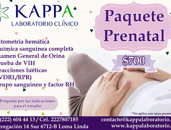 Paquete prenatal y descuentos a futuras mamás