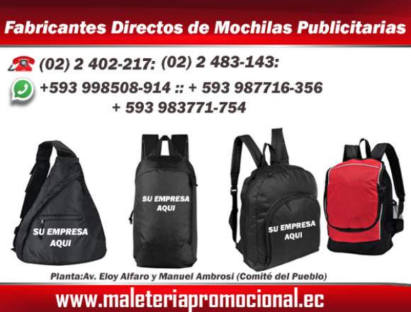 PROVEEDORES DE MOCHILAS EN QUITO