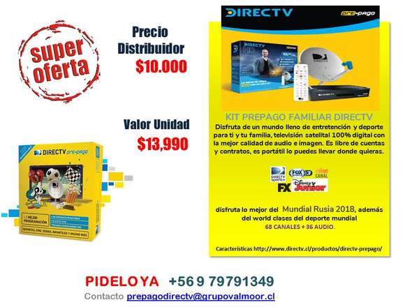 Kit prepago Familiar Directv