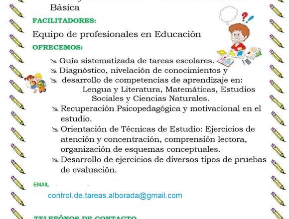 Control De Tareas Asesoria Pedagogica Anuto Clasificados