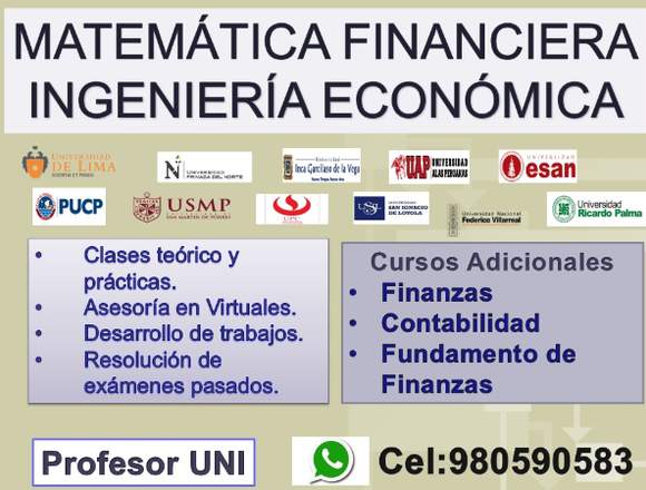 PROFESOR DE MATEMATICA UNI.