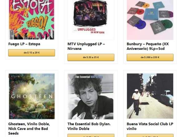 DISCOS DE VINILO: LA MEJOR TIENDA ONLINE, ENTRA YA