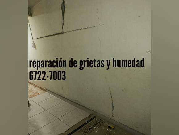 REPARACIÓN DE HUMEDAD HONGOS  SALITRES GRIETAS