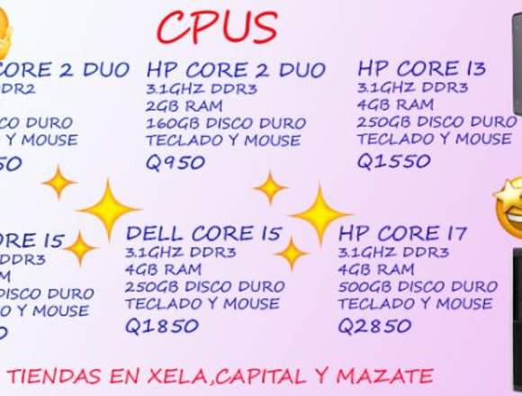 cpus completas con garantia 