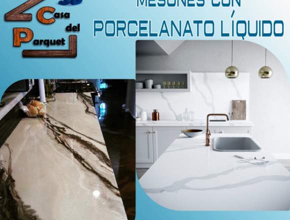 Mesones con Porcelanato Liquido 