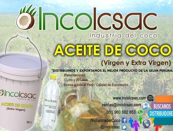 ACEITE DE COCO VIRGEN Y EXTRA VIRGEN