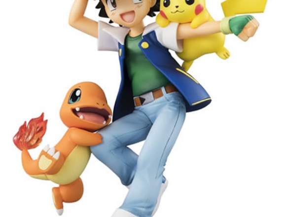 Figura de Pokemon Ash Ketchum, Pikachu, Charmander