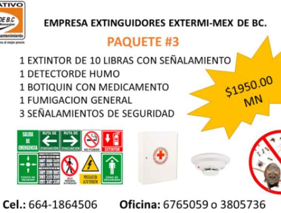 EXTINGUIDORES EN TIJUANA PROMOCIONES DE PAQUETES