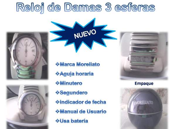 RELOJ DE DAMAS COLOR PLATEADO