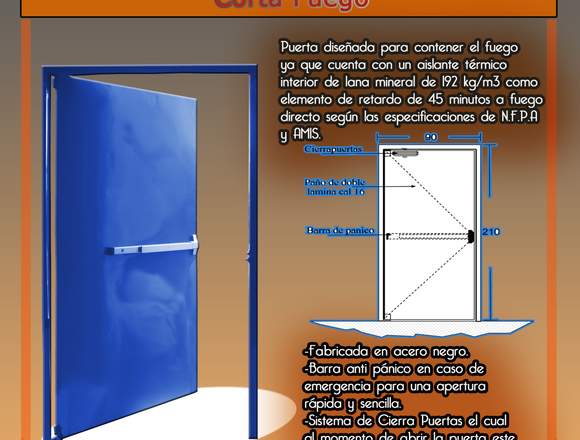 Puerta de Salida de Emergencia y Corta Fuego