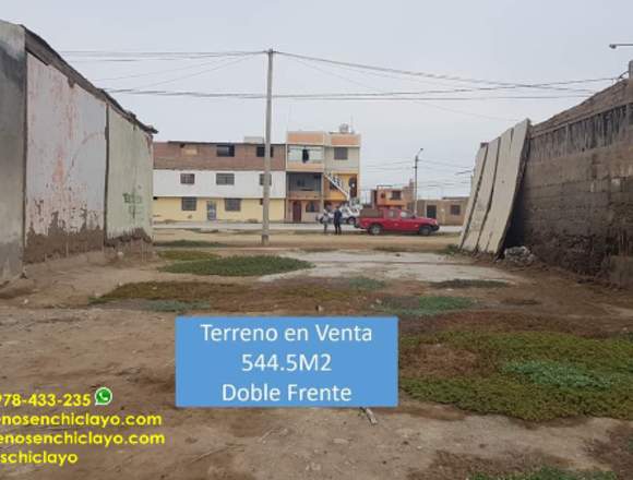 EXCELENTE TERRENO DE 544 M2 , FRENTE A PUERTO ETEN