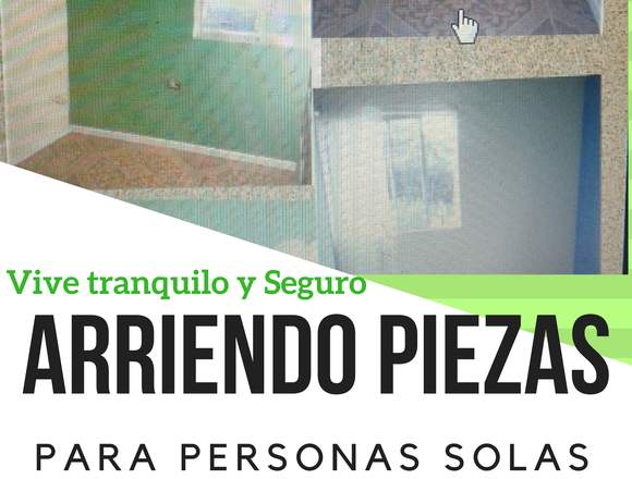 Arriendo piezas amobladas incluye gasto luz/gua