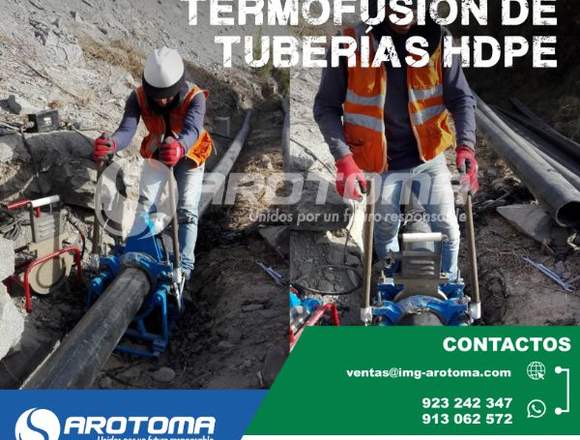 TERMOFUSIÓN DE TUBERÍAS HDPE, MANGUERA DE RIEGO