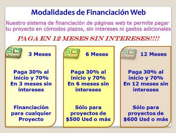 Financiamiento página web