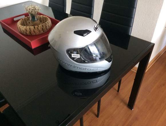 Casco Integral de moto gris