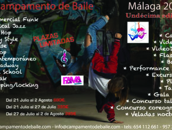 CAMPAMENTO DE BAILE MODERNO MALAGA 2019