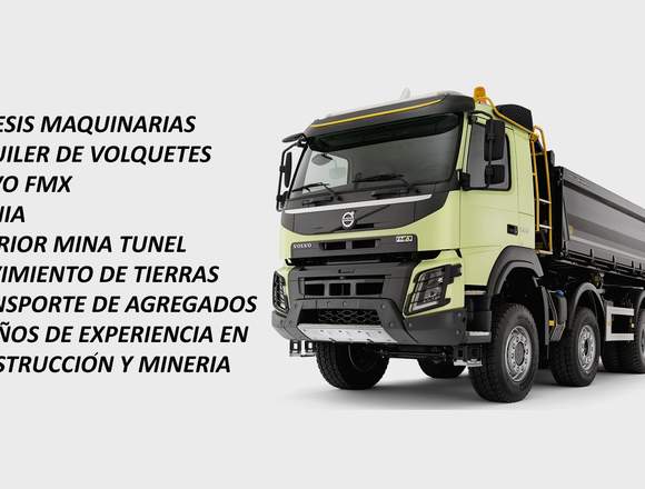 ALQUILER DE VOLQUETES VOLVO SCANIA TODO PERU