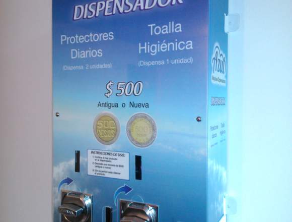 MAQUINA DISPENSADOR  TOALLAS HIGIENICAS