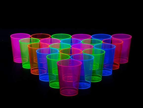 Vasos Gaseosa X12 Unds Neon Party - Diversion