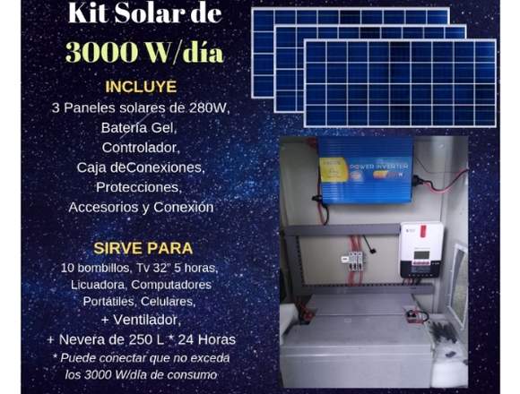Kit solar de 3000 wats