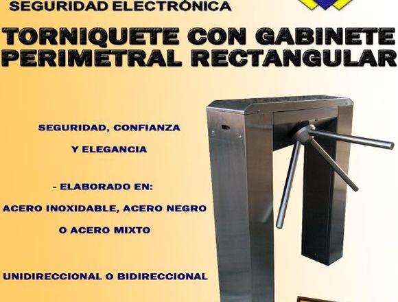 Torniquete con gabinete perimetral