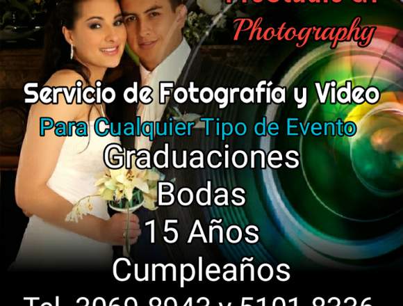 Fotografía y Video 15, Años, Boda, Graduación