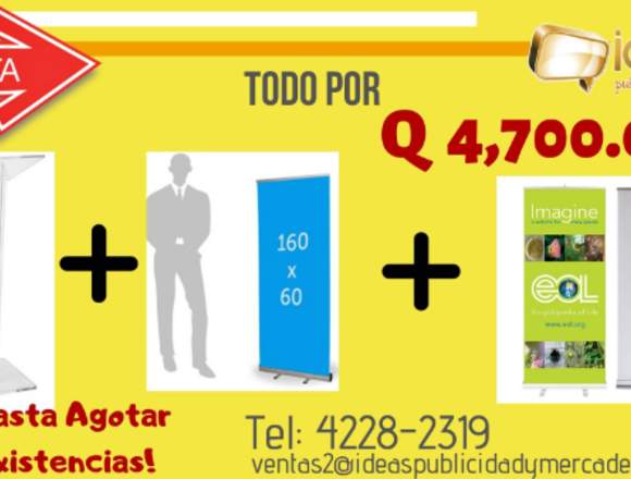 Oferta de Podium con Arañita y Roll Up