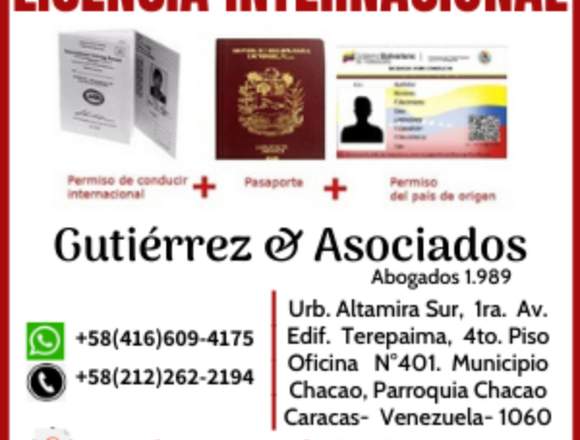 Licencia Internacional Conducir Venezuela