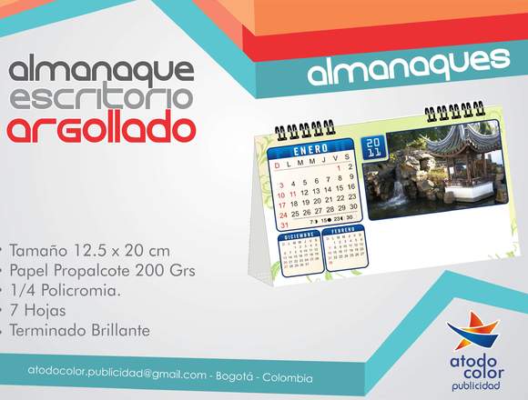 Almanaques y calendarios personalizados.