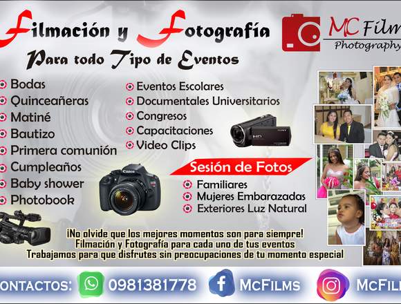 Filmación Y Fotografía