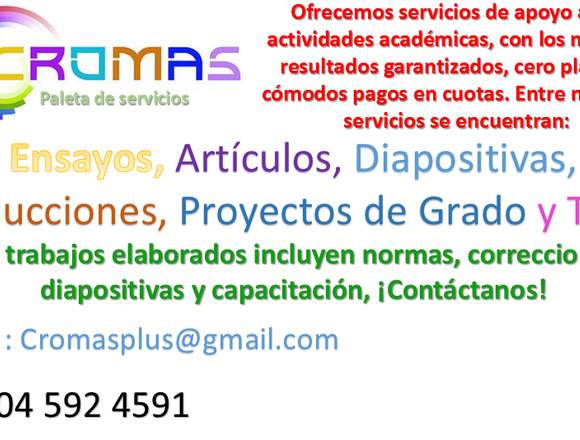 Tesis, proyectos de grado, normas con Cromas