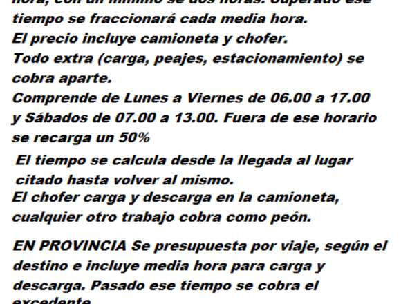 FLETES, PEQUEÑAS MUDANZAS . TRAFIC LARGA 