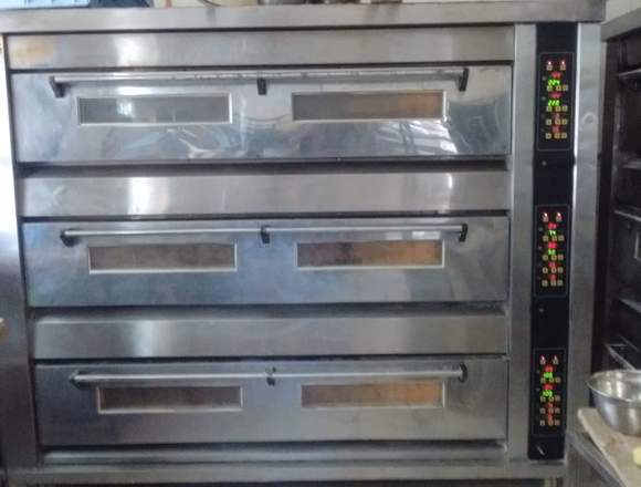 HORNO DE PISO para MARRAQUETAS 3 CAMARAS CON VAPOR