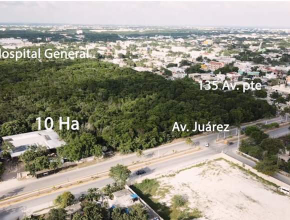 Lote de 1 Ha en esquina en venta- Playa del Carmen