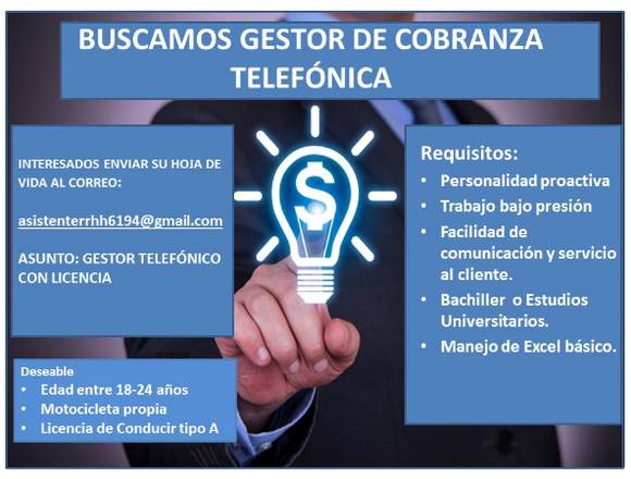 Gestor de cobranzas telefónicas