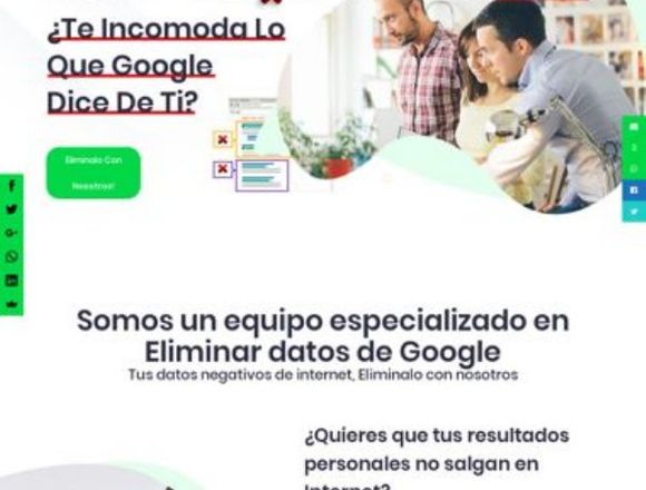 Eliminar nombres o datos de resultados de google