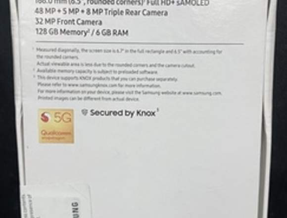 Samsung A90 5G nuevo en su caja sin abrir.