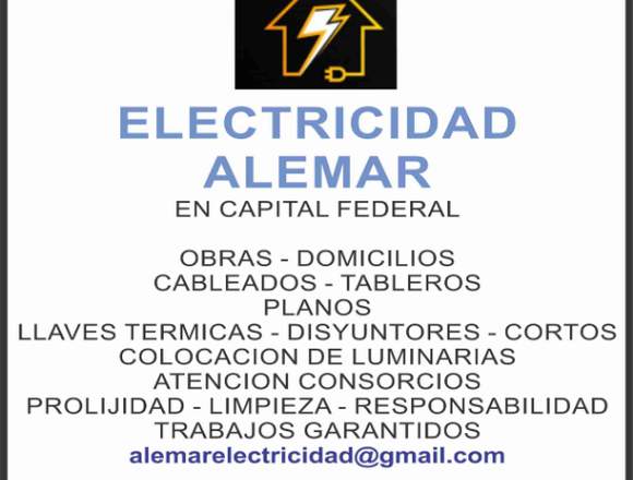 ELECTRICIDAD  ALEMAR DOMICILIOS, CONSORCIOS