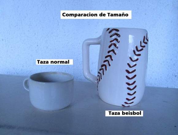 Taza Tipo Mug Porcelan Con Tema De Pelota Beisbol