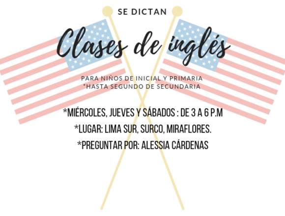 Clases de Inglés particulares.