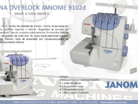 Máquina de coser overlock janome